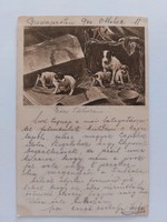 Régi képeslap 1900 levelezőlap kutyák