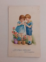 Régi képeslap 1932 gyerekek levelezőlap