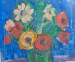 Lipták Pál: Virágcsendélet (34×39 cm)
