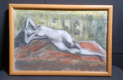 Női akt - azonosítatlan művész (23×33 cm)