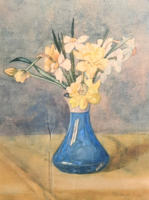 Virágcsendélet (Herendi Lajos, 1943) kerettel méret 51x42