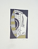 István Károly Szász 1909-1979 graphics, ink drawing, without frame, dated 1978