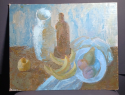 Banana still life - 1991 - work of a Slavic painter (40x50 cm)