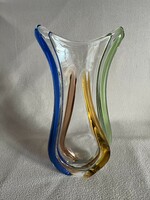 Csehszlovák Frantisek Zemek Rhapsody üveg váza  30 cm