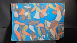 Miklós Cs. Németh: dance party (tempera, paper, 50x70 cm)