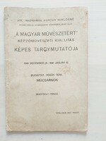 A magyar művészetért kiállítás tárgymutatója, Horthy Mikósné védnökségében, 1940-41, Műcsarnok