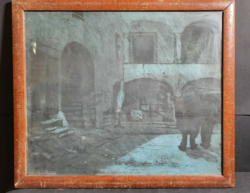 Éji jelenet - Vjera Bojnicic (tollrajz színes papíron 47x55)
