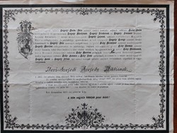 1877.-i gyászértesítő a Zichy család egyik tagjának, Mező-Szegedi Szegedy Miklósnak elhunytáról