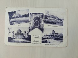 Esztergom, with 5 pictures, old postcard, postage clean