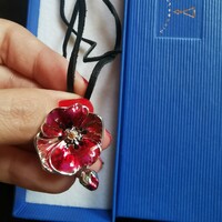 Original pierre lang poppy necklace with swarovski crystal decoration