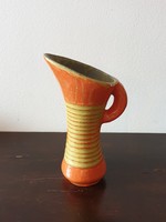 Ritka Gorka Lívia Géza kerámia kancsó kiöntő váza retro narancssárga képcsarnok art deco retro