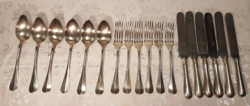 Alpaca, argentor 90 marked 6 spoons and 6 forks