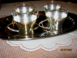 Jenai WMF  vintage teás pohár  pohártartóban