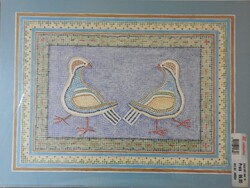 Engel Verkerke Művészi nyomat – eredeti, bontatlan csomagolásban - MADÁRPÁR mozaikban