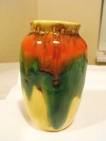 Szakmáry jelzésű hollóházi váza magassága 16,5 cm