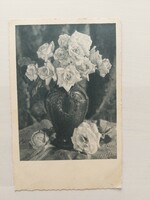 Floral postcard, Munich, 1937, Hindenburg stamp, ii. Pre-WWII