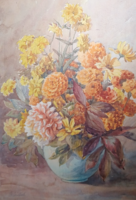 Flower still life (62x45 cm) watercolor 