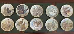 Franklin Porcelain Gamebirds of The World Basil Ede Limoges francia dísztányérok