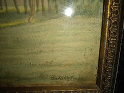 Painting by Imre Pataky 1850 - 1910 glazed, in original frame, in perfect condition