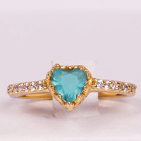 A very beautiful ring decorated with 18-carat gold-plated zirconia crystal for children