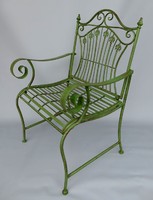 Wrought iron garden armchairs