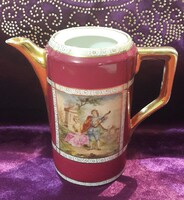 Romantic scene altwien, antique viable porcelain jug (l2645)