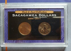 Első/utolsó 2000/2011 Sacagawea Dollárok! Nagyon szép, eredeti csomagban!