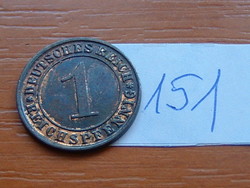 NÉMET BIRODALOM 1 PFENNIG Reichspfennig 1924 G,  Réz 151.