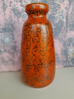 Retro Tófej  váza, narancsos színű