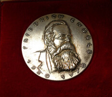 Engels silver commemorative medal, dkp.