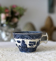 Antik angol fajansz csésze, old willow dekorral