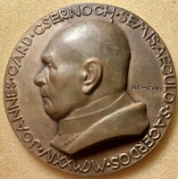 Priestly ordination of Archbishop János Csernoch of Esztergom br plaque (71mm/154g) József Reményi post ok!