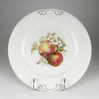 1K035 old apple decorative porcelain plate 25 cm