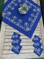 “Rosina” 3 dimenziós abrosz garnitúra - kékfestő, népi új termék