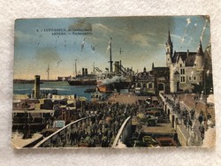 Antik Antwerpen - kikötő képeslap