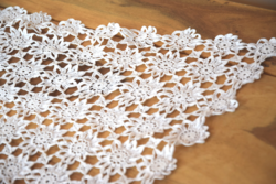 Antique hand crocheted net fillet tablecloth centerpiece needlework display case lace 68 cm 68 cm