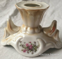Porcelán gyertyatartó virág mintával