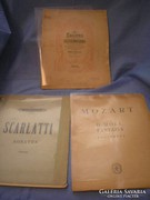 U1 MOZART, D-MOLL FANTÁZIA  ZONGORÁRA ++ RÓZSAVÖLGYI 25 SONATEN +SCARLATTI SONATEN  EGYBEN ELADÓAK