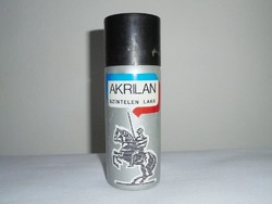 Retro spray flakon - AKRILAN színtelen lakk aeroszol szórófesték - BUDALAKK gyártó - 1980-as évekből