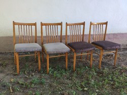 Retro székek, csehszlovák étkezőszékek 4db, Jitona