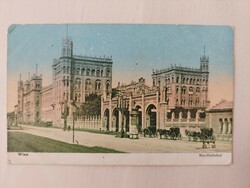 Bécs, Wien, Nordbahnhof, pályaudvar, 1920 előtti képeslap, lovaskocsikkal