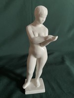 Imre Horváth cracked glazed ceramic nude figure 24 cm