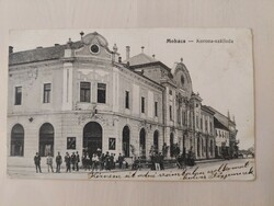 Mohács, Korona-szálloda, életkép, utcakép, 1914, képeslap