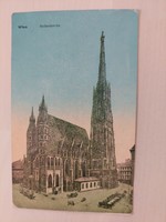 Bécs, Wien, Stefankirche, utcaképpel, lovaskocsikkal, 1920 előtti képeslap