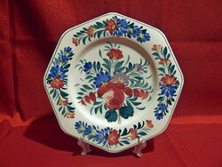 Antik Hollóházi Riolit különleges tányér, falitál 25 cm