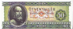 Magyarország 50 tallér TERVEZET 1946 UNC