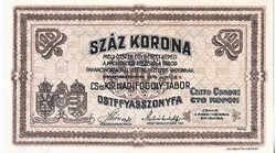 Magyarország REPLIKA 100 korona OSTFFYASSZONYFA hadifogolytábor 1916 UNC