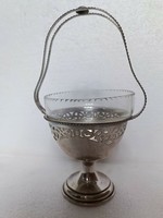Art Nouveau wiener jugendstyl silver basket bonbonier kinnàló