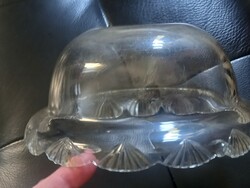Antique glass insert in an old antique metal frame bowl