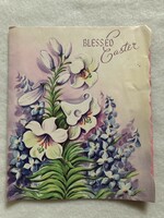 Régi Húsvéti kinyitható képeslap, üdvözlőlap
